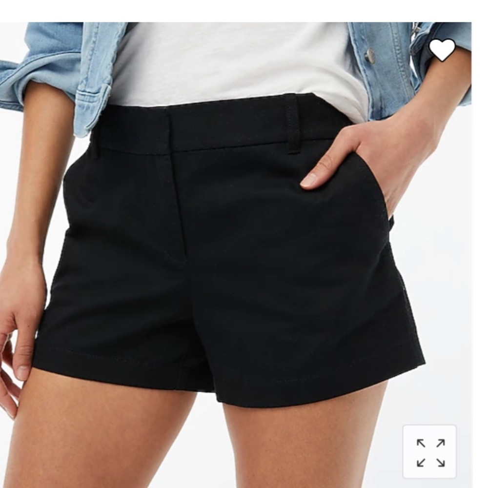 J Crew Women’s 3.5 inch Black Chino Shorts